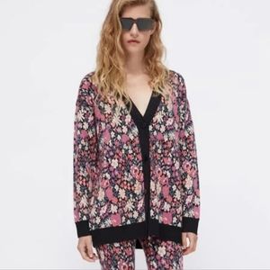 *SOLD* Zara Jacquard Knit Cardigan